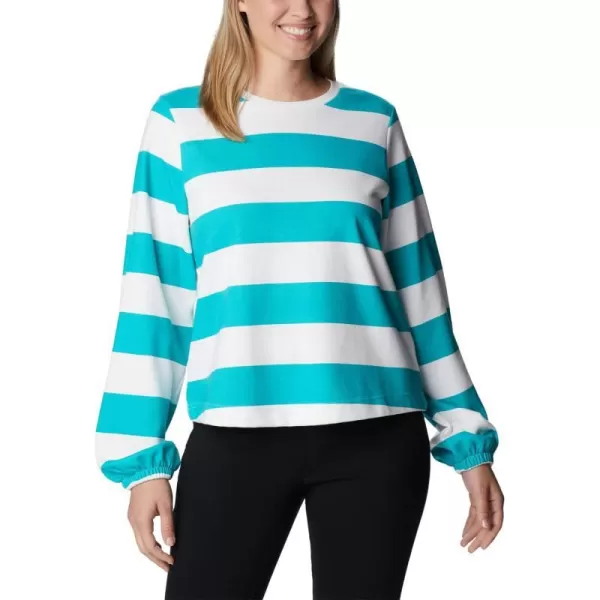 imageColumbia Womens Trek Seasonal Ft Graphic CrewBright AquaRugby Stripe