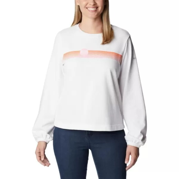 imageColumbia Womens Trek Seasonal Ft Graphic CrewWhiteInverted Band Graphic