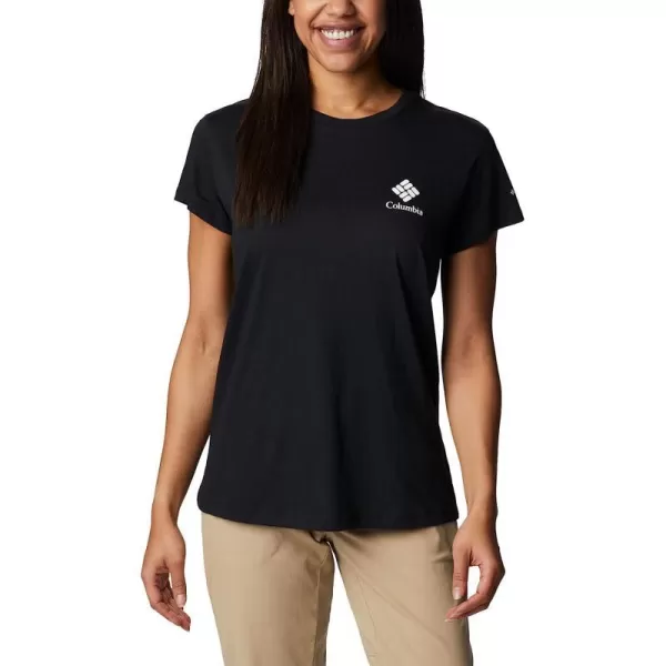 imageColumbia Womens Trek Short Sleeve Graphic TeeBlackCsc Stacked Mini Graphic