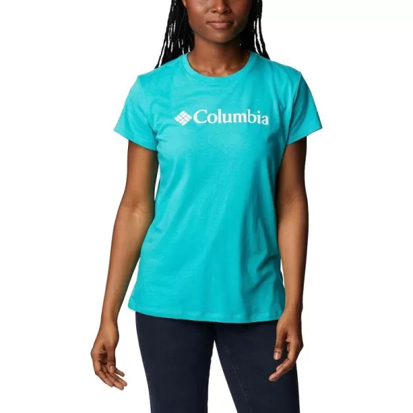 imageColumbia Womens Trek Short Sleeve Graphic TeeBright AquaCsc Branded Graphic