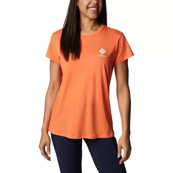 imageColumbia Womens Trek Short Sleeve Graphic TeeSunset OrangeCsc Stacked Mini Graphic