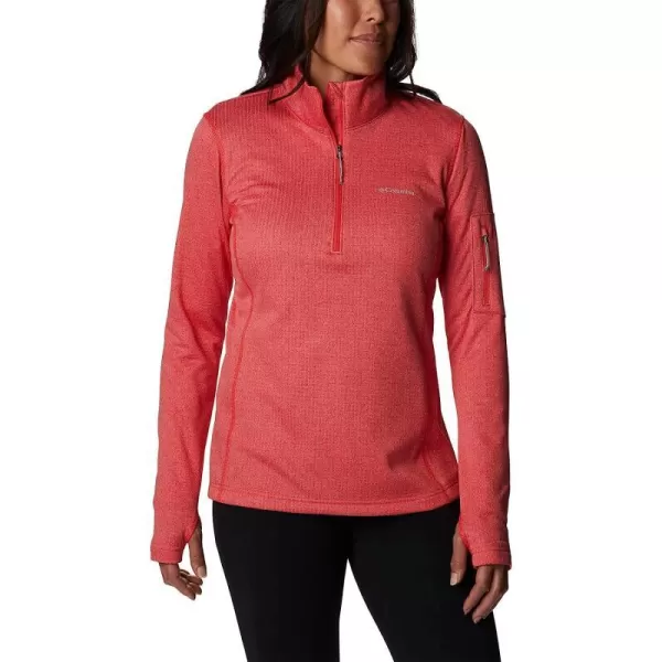 imageColumbia Womens W Park View Grid Fleece 12 ZipRed Hibiscus Heather