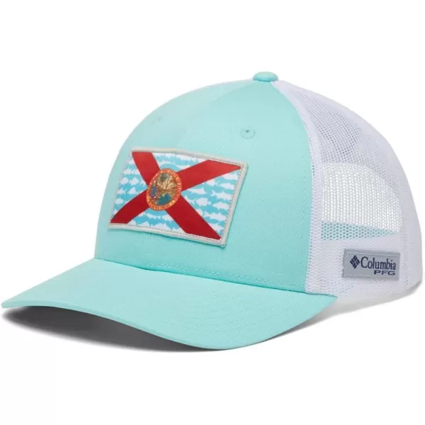 imageColumbia unisexadult Pfg Fish Flag Mesh Snap BackGulf StreamFlorida Flag