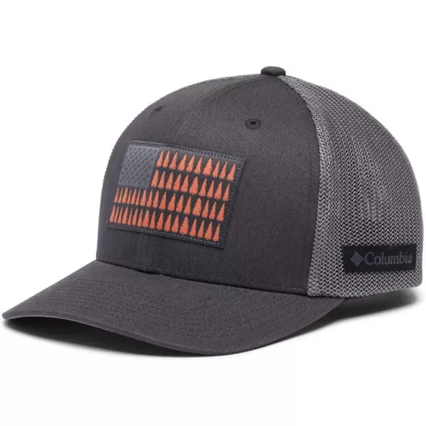 imageColumbia unisexadult Tree Flag Mesh Ball Cap  High CrownSharkCity Grey