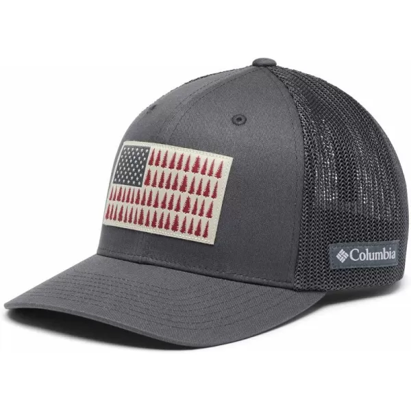 imageColumbia unisexadult Tree Flag Mesh Ball Cap  High CrownSharkShark