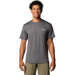 imageColumbia Mens Kwick Hike Back Graphic Short Sleeve TeeBlack HeatherLinear View Multi