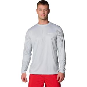 imageColumbia mens Terminal Tackle Pfg Fish Flag Long SleeveCool GreyVivid Blue