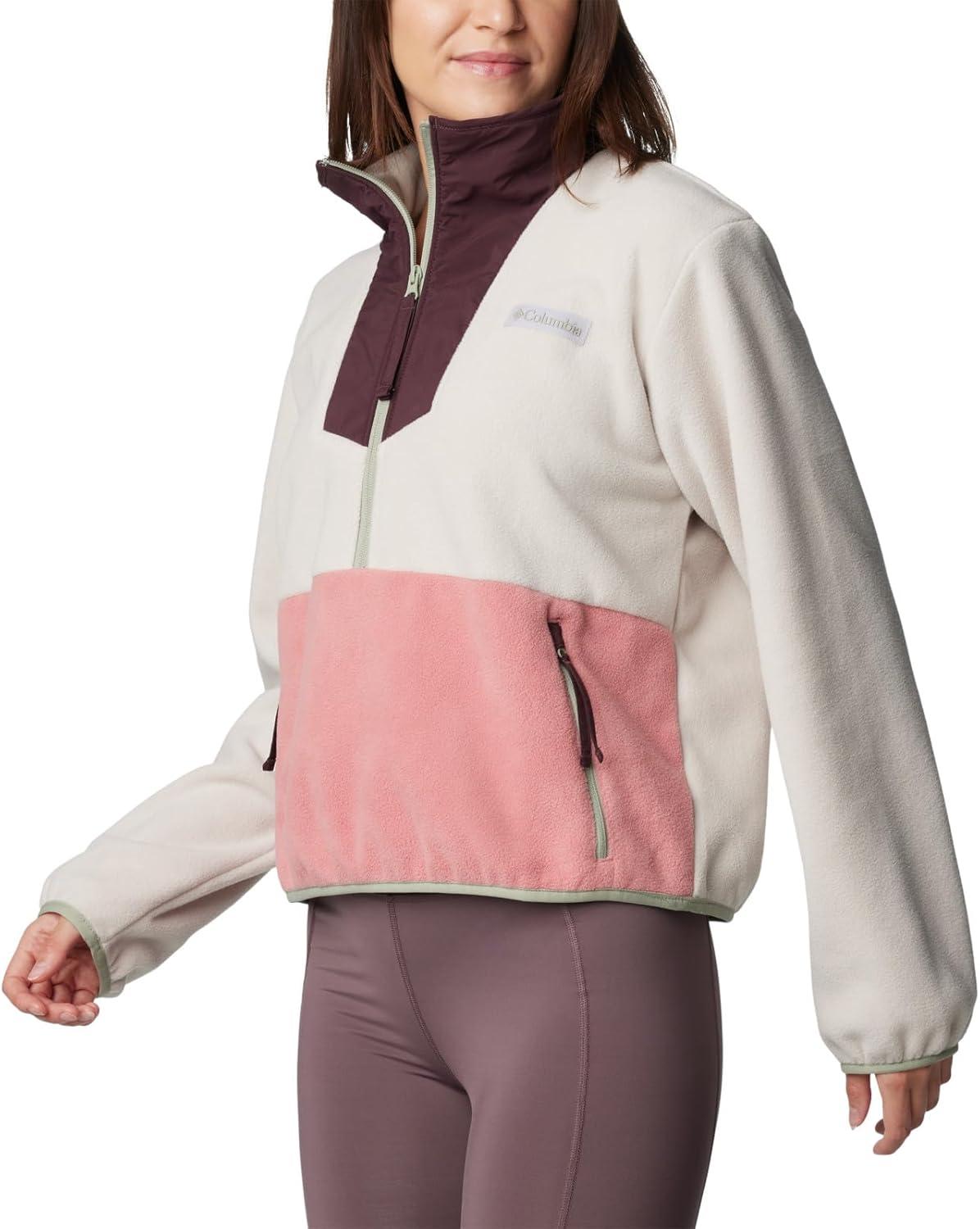 imageColumbia Womens Sequoia Grove Half Zip FleeceDark StonePink Agave