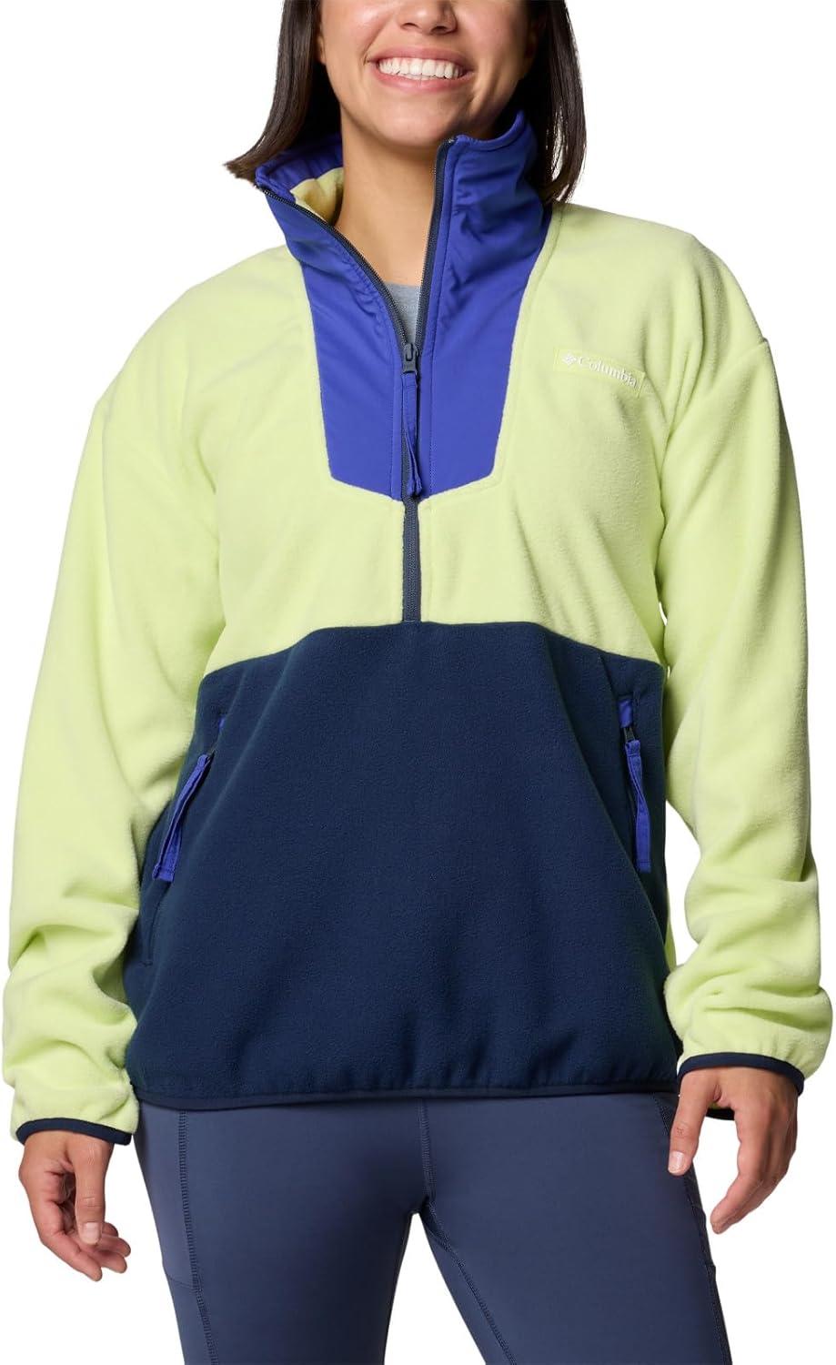 imageColumbia Womens Sequoia Grove Half Zip FleeceSpring YellowClematis BlueCollegiate Navy