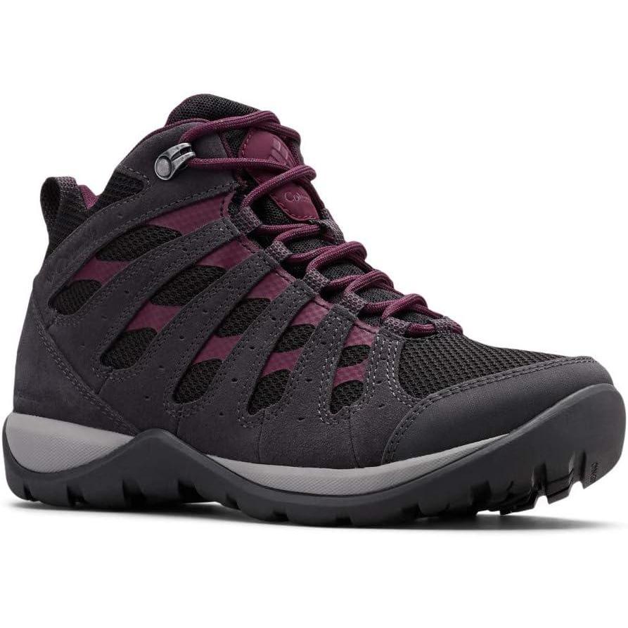 imageColumbia Womens Redmond V2 Mid Waterproof Hiking BootBlackBlack Cherry