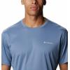 imageColumbia Mens Zero Ice CirroCool Short Sleeve ShirtBluestoneCollegiate Navy Heather
