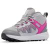 imageColumbia UnisexChild Peakfreak Rush Mid Waterproof Hiking BootTitanium Grey SteelWild Fuchsia