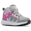 imageColumbia UnisexChild Peakfreak Rush Mid Waterproof Hiking BootTitanium Grey SteelWild Fuchsia