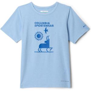 imageColumbia Boys Tech Trail Short Sleeve Graphic ShirtRipple Blue HeatherExplore Outdoors