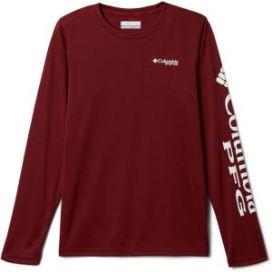 imageColumbia Boys Terminal Tackle Long Sleeve TeeRed JasperWhite Logo