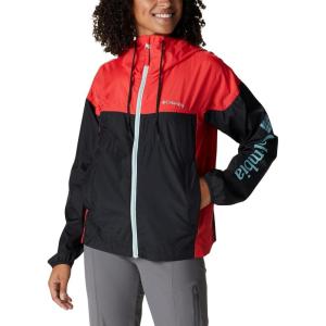 imageColumbia Womens Flash Challenger Novelty WindbreakerBlackRed HibiscusIcy MornIcy Morn 
