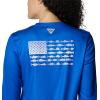 imageColumbia Womens Tidal Tee PFG Fish Flag LsBlue MacawWhite Gradient