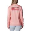 imageColumbia Womens Tidal Tee PFG Fish Flag LsTiki PinkRed Hibiscus Gradient