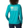 imageColumbia Womens Tidal Tee PFG Fish Flag LsTropic WaterLime Glow Gradient