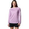 imageColumbia Womens Standard Super Tidal Tee Vent Long SleeveHydrangea HeatherWhite Logo
