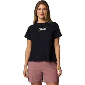 imageColumbia Womens Rolling Bend Graphic Short SleeveBlackScripted Brand
