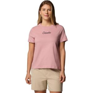 imageColumbia Womens Rolling Bend Graphic Short SleeveEraser PinkScripted Brand