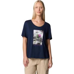 imageColumbia Womens Ruby Springs Graphic Scoop Neck Short SleeveCollegiate NavyWanderlust Floral
