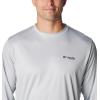 imageColumbia Mens Terminal Tackle PFG Fins and Stripes Long SleeveCool GreyFins  Stripes