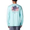 imageColumbia Mens Terminal Tackle PFG Fins and Stripes Long SleeveGulf StreamFins  Stripes