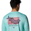 imageColumbia Mens Terminal Tackle PFG Fins and Stripes Long SleeveGulf StreamFins  Stripes Tarpon