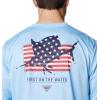 imageColumbia Mens Terminal Tackle PFG Fins and Stripes Long SleeveSailFins  Stripes