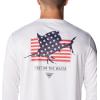imageColumbia Mens Terminal Tackle PFG Fins and Stripes Long SleeveWhiteFins  Stripes