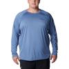 imageColumbia Mens PFG Terminal Tackle Long Sleeve ShirtBluestoneCollegiate Navy Logo