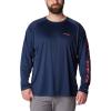 imageColumbia Mens PFG Terminal Tackle Long Sleeve ShirtCollegiate NavySunset Red Logo