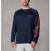 imageColumbia Mens PFG Terminal Tackle Long Sleeve ShirtCollegiate NavySunset Red Logo