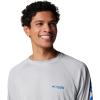 imageColumbia Mens PFG Terminal Tackle Long Sleeve ShirtCool GreyVivid Blue Logo