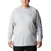 imageColumbia Mens PFG Terminal Tackle Long Sleeve ShirtCool GreyVivid Blue Logo