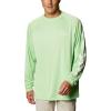 imageColumbia Mens PFG Terminal Tackle Long Sleeve ShirtLime GlowWhite Logo