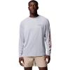 imageColumbia Mens PFG Terminal Tackle Long Sleeve ShirtCool GreyDusty Crimson Logo