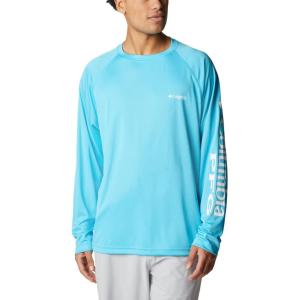 imageColumbia Mens PFG Terminal Tackle Long Sleeve ShirtAtollWhite Logo