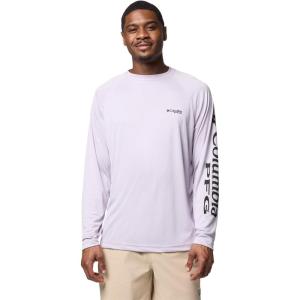imageColumbia Mens PFG Terminal Tackle Long Sleeve ShirtLavender PearlBlack Logo