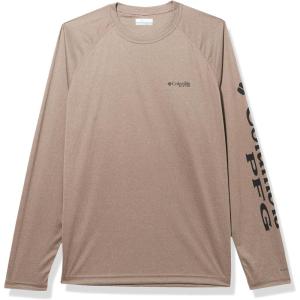 imageColumbia Mens Terminal Tackle PFG Triangle Long Sleeve ShirtIron HeatherBlack Logo