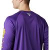 imageColumbia Mens CLG Terminal Tackle Ls ShirtLsu  Vivid Purple  Collegiate Yellow