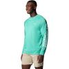 imageColumbia Mens Terminal Tackle Long Sleeve Fishing ShirtGlaze Green HeatherWhite Logo