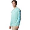 imageColumbia Mens Terminal Tackle Long Sleeve Fishing ShirtSpray HeatherBlue Echo Logo
