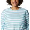 imageColumbia Womens Standard W Sun Deflector Summerdry Ls ShirtSea Wave Brush Stripe