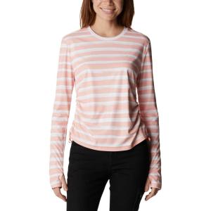 imageColumbia Womens Standard W Sun Deflector Summerdry Ls ShirtCoral Reef Brush Stripe