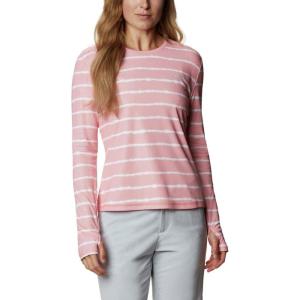 imageColumbia Womens Standard W Sun Deflector Summerdry Ls ShirtSalmon Tie Dye Stripe
