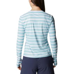 imageColumbia Womens Standard W Sun Deflector Summerdry Ls ShirtSea Wave Brush Stripe