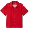 imageColumbia Boys Slack Tide Short Sleeve Camp ShirtRed Spark